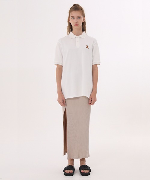 ODD STUDIO(オッドスタジオ)の「【ODD STUDIO】UNION BEAR PK POLO / オッドスタジオ ユニオン ベアー ピケ ポロシャツ(ポロシャツ・レディース・ホワイト/ブラック/グリーン/ライトベージュ・MEDIUM/LARGE)」の11枚目の写真