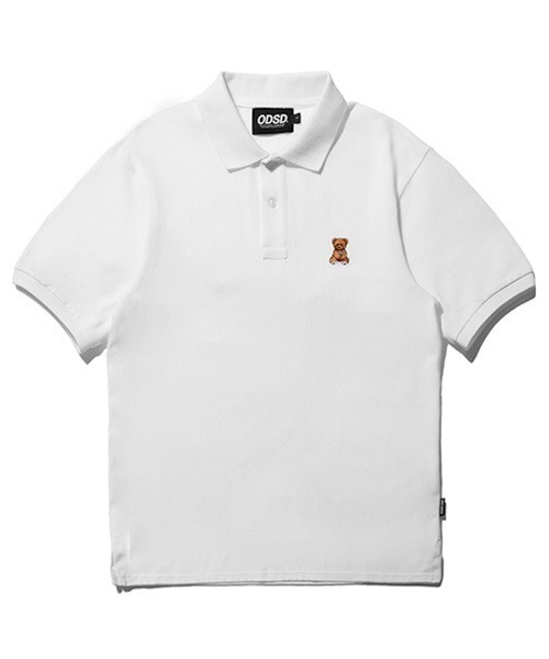 ODD STUDIO(オッドスタジオ)の「【ODD STUDIO】UNION BEAR PK POLO / オッドスタジオ ユニオン ベアー ピケ ポロシャツ(ポロシャツ・レディース・ホワイト/ブラック/グリーン/ライトベージュ・MEDIUM/LARGE)」の14枚目の写真