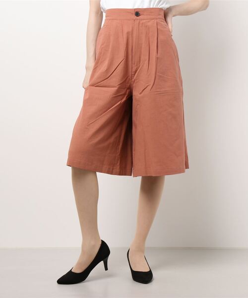 Samansa Mos2（サマンサ モスモス）の「半端丈ワイドパンツ（その他パンツ・レディース・キナリ/ダークブラウン/オレンジ/ミント/グレー・ﾌﾘ-）」の5枚目の写真