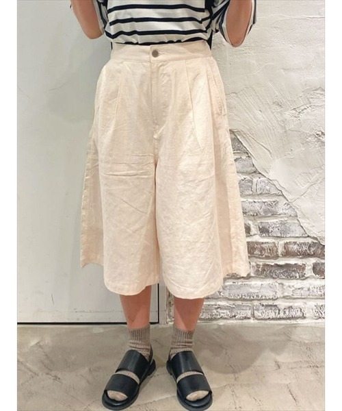 Samansa Mos2（サマンサ モスモス）の「半端丈ワイドパンツ（その他パンツ・レディース・キナリ/ダークブラウン/オレンジ/ミント/グレー・ﾌﾘ-）」の2枚目の写真