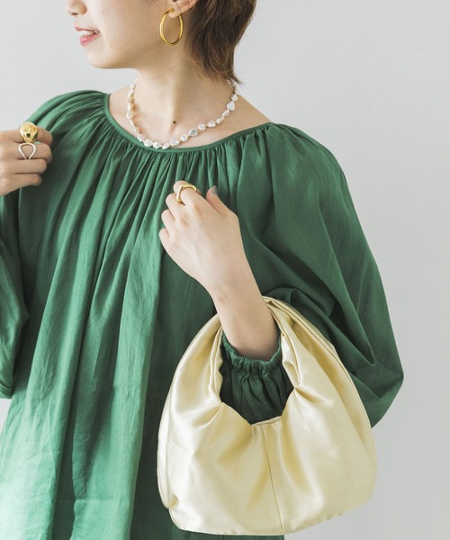 URBAN RESEARCH（アーバンリサーチ）の「ラミーコットンペザントブラウス（Tシャツ/カットソー・レディース・グリーン/オフホワイト/パープル・FREE）」の4枚目の写真