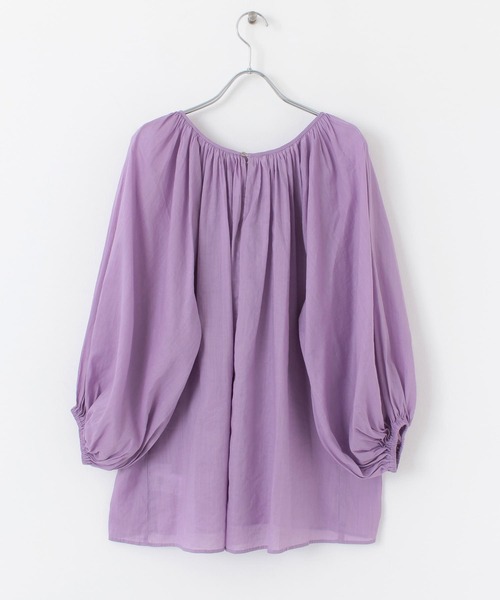 URBAN RESEARCH（アーバンリサーチ）の「ラミーコットンペザントブラウス（Tシャツ/カットソー・レディース・グリーン/オフホワイト/パープル・FREE）」の9枚目の写真