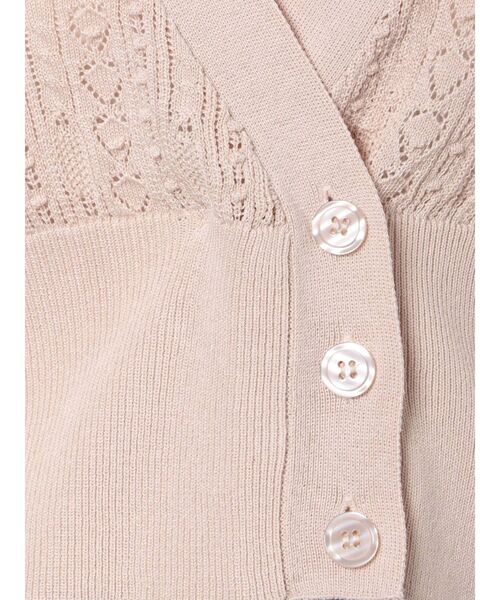 dazzlin（ダズリン）の「ポップコーンクロシェ2WAYトップス（カーディガン/ボレロ・レディース・オフホワイト/ベージュ・FREE）」の11枚目の写真