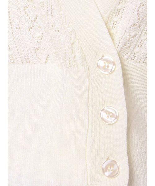 dazzlin（ダズリン）の「ポップコーンクロシェ2WAYトップス（カーディガン/ボレロ・レディース・オフホワイト/ベージュ・FREE）」の12枚目の写真