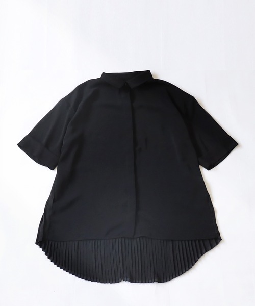 antiqua（アンティカ）の「バックプリーツシアーシャツ（シャツ/ブラウス・レディース・オフホワイト/ブラック/パープル/ミント・FREE）」の21枚目の写真