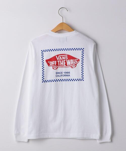 VANS(バンズ)の「<VANS(バンズ)> CHECKER BOX ロングスリーブ / ロンT(Tシャツ/カットソー・キッズ・ホワイト/ブラック/グレー・MEDIUM/LARGE)」の1枚目の写真
