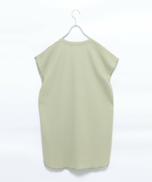 VENCEEXCHANGE(ヴァンスエクスチェンジ)の「ワッフルキーネックセットアップ+ポーチ3点セット(Tシャツ/カットソー・レディース・ベージュ/ミント/オフホワイト・M)」の17枚目の写真