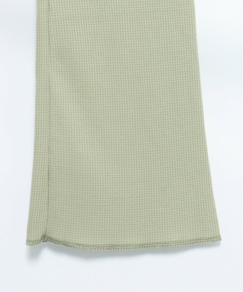 VENCEEXCHANGE(ヴァンスエクスチェンジ)の「ワッフルキーネックセットアップ+ポーチ3点セット(Tシャツ/カットソー・レディース・ベージュ/ミント/オフホワイト・M)」の13枚目の写真