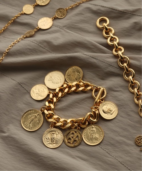 VERMEIL par iena（ヴェルメイユパーイエナ）の「【BEN AMUN/ベン アムン】コインブレスレット◆（ブレスレット・レディース・ゴールド・FREE）」の9枚目の写真