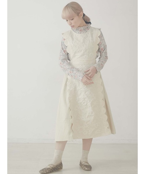 merry jenny（メリージェニー）の「スカラップコンビワンピース（ワンピース・レディース・ライトブルー/ブラック/アイボリー・FREE）」の20枚目の写真