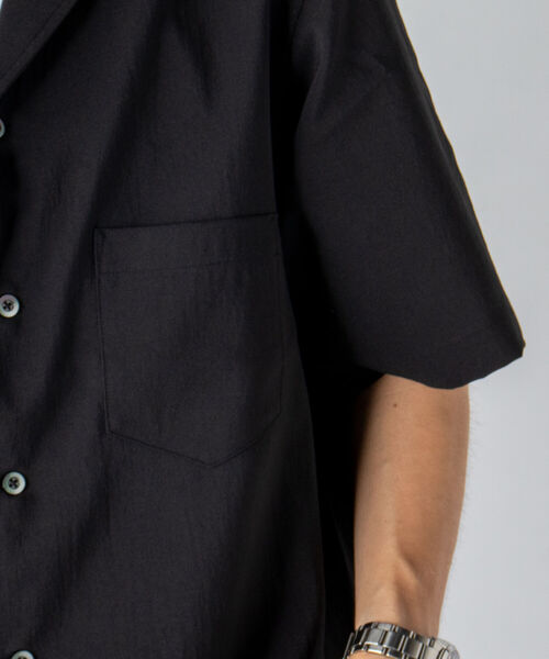 GLOSTER（グロスター）の「《追加》【GLOSTER/グロスター】EVALET QUICK DRY OPEN COLLAR オープンカラーシャツ（シャツ/ブラウス・メンズ・ブラウン/アイボリー/ブラック/オリーブ/ネイビー・MEDIUM/LARGE）」の12枚目の写真