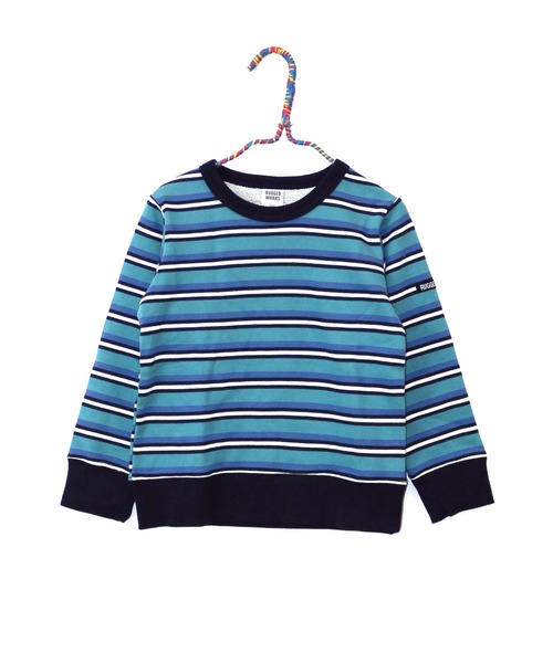 RUGGEDWORKS（ラゲッドワークス）の「先染めレトロボーダートレーナー（スウェット・キッズ・ネイビー/オレンジ・130/90/100/120/140/110/150）」の6枚目の写真