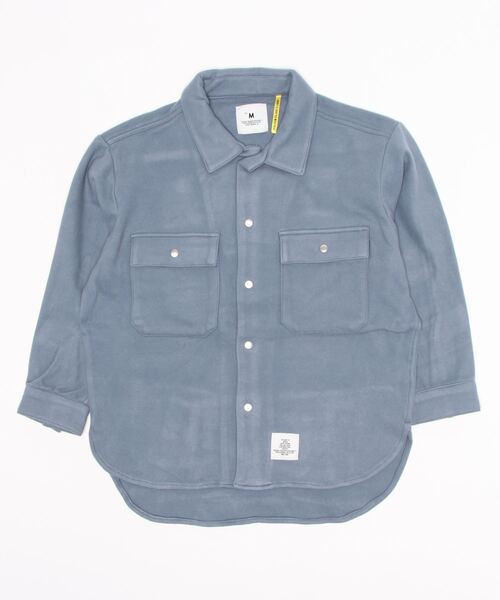 Smoothy(スムージー)の「Smoothy Big Shirts Jacket / スムージー ビッグシャツジャケット(ブルゾン・キッズ・サックスブルー/カーキ/パープル・M/L/XL)」の12枚目の写真