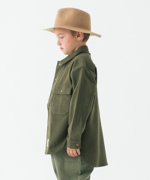 Smoothy(スムージー)の「Smoothy Big Shirts Jacket / スムージー ビッグシャツジャケット(ブルゾン・キッズ・サックスブルー/カーキ/パープル・M/L/XL)」の6枚目の写真