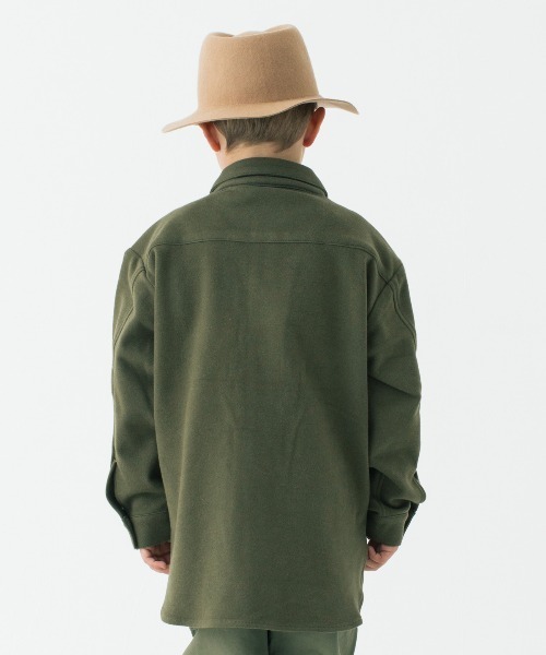Smoothy(スムージー)の「Smoothy Big Shirts Jacket / スムージー ビッグシャツジャケット(ブルゾン・キッズ・サックスブルー/カーキ/パープル・M/L/XL)」の7枚目の写真