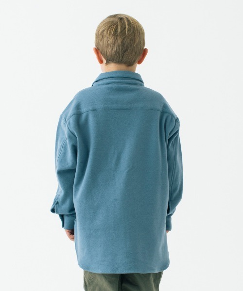 Smoothy(スムージー)の「Smoothy Big Shirts Jacket / スムージー ビッグシャツジャケット(ブルゾン・キッズ・サックスブルー/カーキ/パープル・M/L/XL)」の9枚目の写真