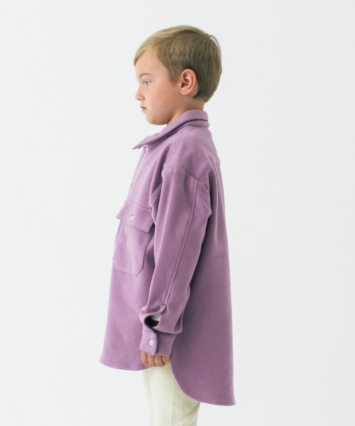 Smoothy(スムージー)の「Smoothy Big Shirts Jacket / スムージー ビッグシャツジャケット(ブルゾン・キッズ・サックスブルー/カーキ/パープル・M/L/XL)」の10枚目の写真