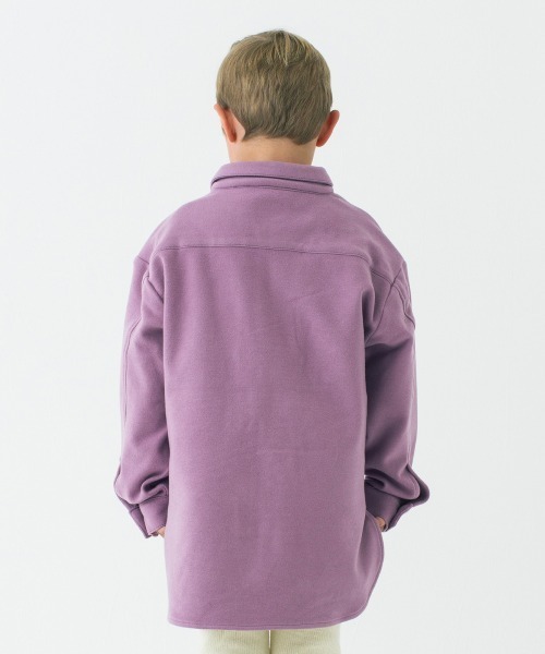 Smoothy(スムージー)の「Smoothy Big Shirts Jacket / スムージー ビッグシャツジャケット(ブルゾン・キッズ・サックスブルー/カーキ/パープル・M/L/XL)」の11枚目の写真