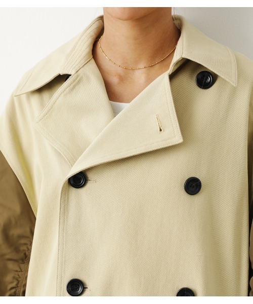 RODEO CROWNS WIDE BOWL(ロデオクラウンズワイドボウル)の「【WEB限定】ミリタリースリーブトレンチコート(トレンチコート・レディース・ベージュ/カーキ・FREE)」の7枚目の写真