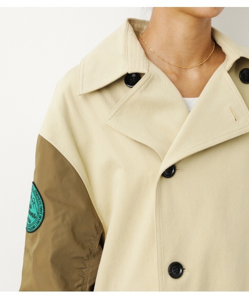 RODEO CROWNS WIDE BOWL(ロデオクラウンズワイドボウル)の「【WEB限定】ミリタリースリーブトレンチコート(トレンチコート・レディース・ベージュ/カーキ・FREE)」の8枚目の写真