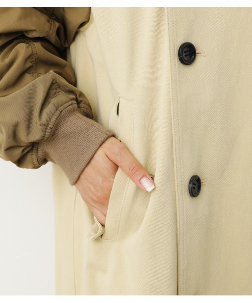 RODEO CROWNS WIDE BOWL(ロデオクラウンズワイドボウル)の「【WEB限定】ミリタリースリーブトレンチコート(トレンチコート・レディース・ベージュ/カーキ・FREE)」の12枚目の写真