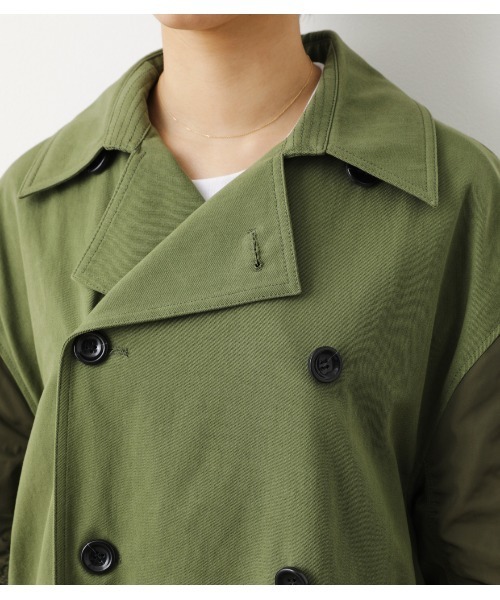 RODEO CROWNS WIDE BOWL(ロデオクラウンズワイドボウル)の「【WEB限定】ミリタリースリーブトレンチコート(トレンチコート・レディース・ベージュ/カーキ・FREE)」の18枚目の写真