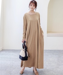 ワンピース ロングワンピース マキシ丈ワンピース 冬 秋 レディース 長袖 マキシ丈 ロング ゆったり 大きいサイズ 大きめ 10代 20代 30代 40代 50代