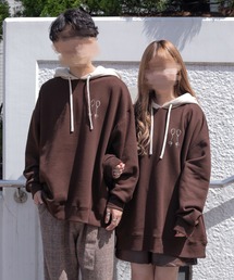 PairPair | 裏起毛配色フーディー(ユニセックス)(パーカー)