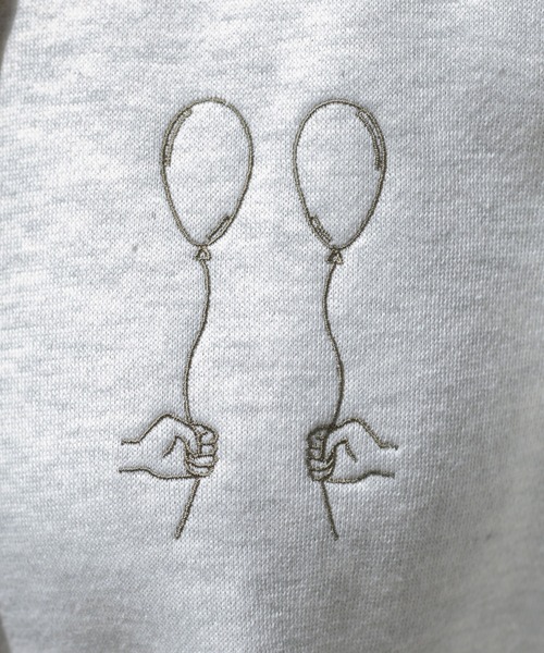 PairPair（ペアペア）の「裏起毛配色フーディー(ユニセックス)（パーカー・レディース・オートミール/ブラウン/グレイッシュブルー・FREE）」の19枚目の写真