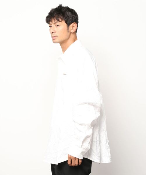 ANOTHERYOUTH(アナザーユース)の「【ANOTHERYOUTH/アナザーユース】crinkle shirts/クリンクルシャツ(シャツ/ブラウス・メンズ・ホワイト/イエロー・ONE SIZE)」の8枚目の写真