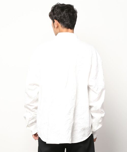 ANOTHERYOUTH(アナザーユース)の「【ANOTHERYOUTH/アナザーユース】crinkle shirts/クリンクルシャツ(シャツ/ブラウス・メンズ・ホワイト/イエロー・ONE SIZE)」の11枚目の写真