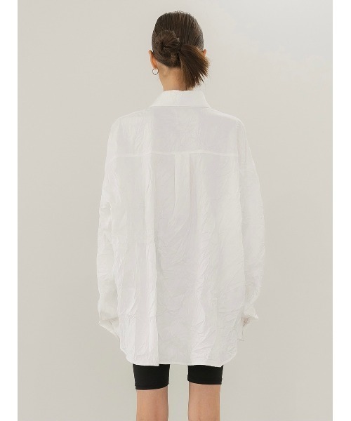 ANOTHERYOUTH(アナザーユース)の「【ANOTHERYOUTH/アナザーユース】crinkle shirts/クリンクルシャツ(シャツ/ブラウス・メンズ・ホワイト/イエロー・ONE SIZE)」の9枚目の写真
