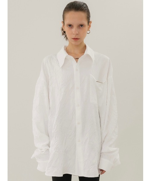 ANOTHERYOUTH(アナザーユース)の「【ANOTHERYOUTH/アナザーユース】crinkle shirts/クリンクルシャツ(シャツ/ブラウス・メンズ・ホワイト/イエロー・ONE SIZE)」の12枚目の写真