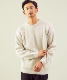 green label relaxing | ＜green label relaxing＞カタアゼラグランクルーネック ニット -ウォッシャブル-(ニット/セーター)