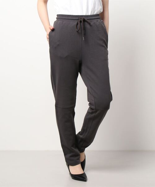 AMERICAN HOLIC（アメリカンホリック）の「裾スリットスウェットパンツ（スウェットパンツ・レディース・チャコールグレー/アイボリー・S/M）」の3枚目の写真