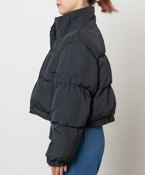 DuKKah（デュカ）の「Dukkah/【低身長向け】スタンド中綿ブルゾン（ダウンジャケット/コート・レディース・アイボリー/ブラック・X-SMALL）」の4枚目の写真