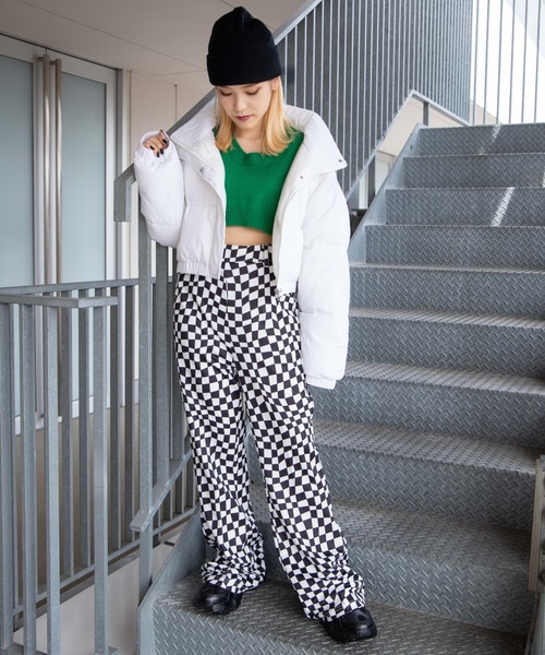 DuKKah（デュカ）の「Dukkah/【低身長向け】スタンド中綿ブルゾン（ダウンジャケット/コート・レディース・アイボリー/ブラック・X-SMALL）」の12枚目の写真