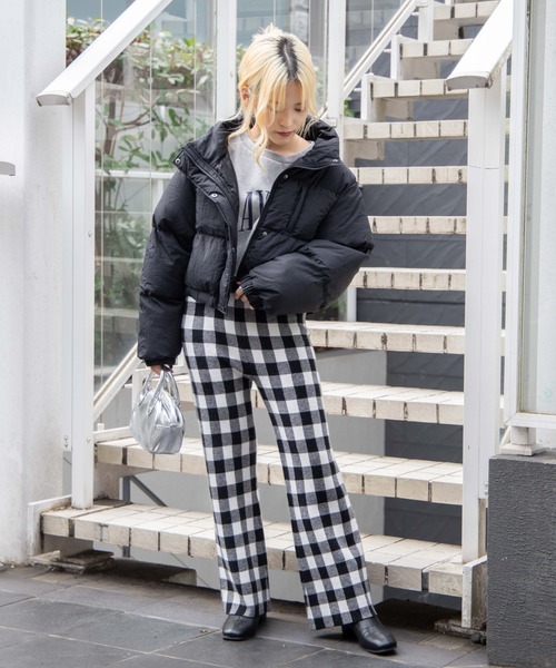 DuKKah（デュカ）の「Dukkah/【低身長向け】スタンド中綿ブルゾン（ダウンジャケット/コート・レディース・アイボリー/ブラック・X-SMALL）」の19枚目の写真