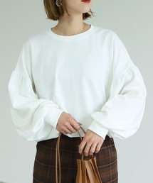 たっぷりボリュームシャーリングスリーブスウェット