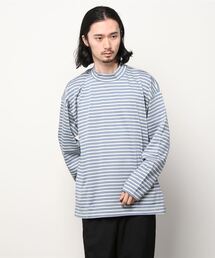PORT BY ARK | PORT BY ARK / ポートバイアーク：Mock neck Border LS T-shirt：PO10-T006[COR](Tシャツ/カットソー)