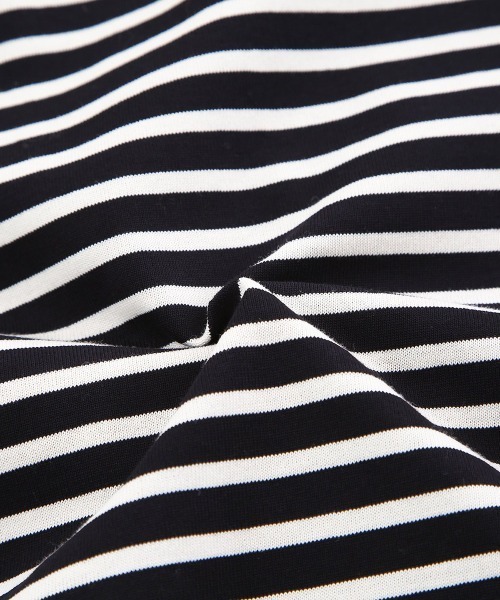 PORT BY ARK（ポートバイアーク）の「PORT BY ARK / ポートバイアーク：Mock neck Border LS T-shirt：PO10-T006[COR]（Tシャツ/カットソー・メンズ・ブラック系その他/ブルー系その他・1/2）」の12枚目の写真