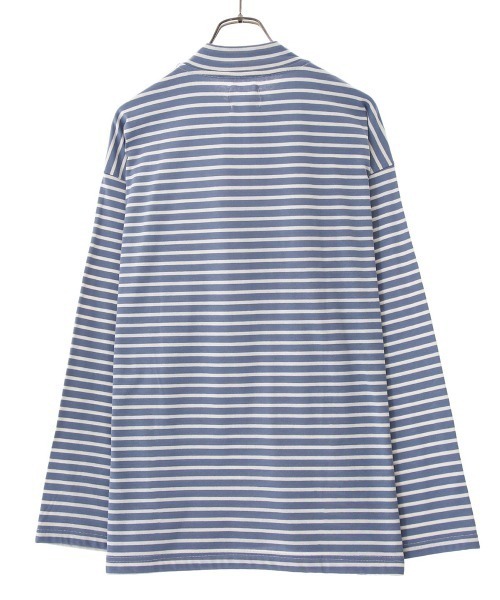 PORT BY ARK（ポートバイアーク）の「PORT BY ARK / ポートバイアーク：Mock neck Border LS T-shirt：PO10-T006[COR]（Tシャツ/カットソー・メンズ・ブラック系その他/ブルー系その他・1/2）」の18枚目の写真