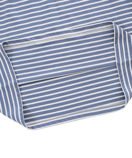 PORT BY ARK（ポートバイアーク）の「PORT BY ARK / ポートバイアーク：Mock neck Border LS T-shirt：PO10-T006[COR]（Tシャツ/カットソー・メンズ・ブラック系その他/ブルー系その他・1/2）」の20枚目の写真