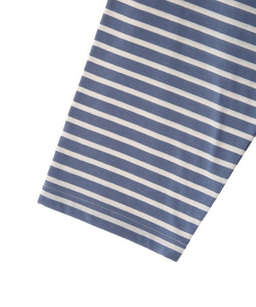 PORT BY ARK（ポートバイアーク）の「PORT BY ARK / ポートバイアーク：Mock neck Border LS T-shirt：PO10-T006[COR]（Tシャツ/カットソー・メンズ・ブラック系その他/ブルー系その他・1/2）」の21枚目の写真