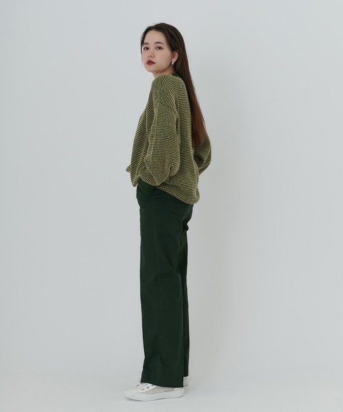 TINA：JOJUN（ティーナジョジュン）の「ハイウエスト チノパンツ TINA：JOJUN（チノパンツ・レディース・ネイビー/グリーン・S/M/XS）」の6枚目の写真