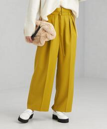 green label relaxing | TW ツイル ハイウエスト タック パンツ(その他パンツ)