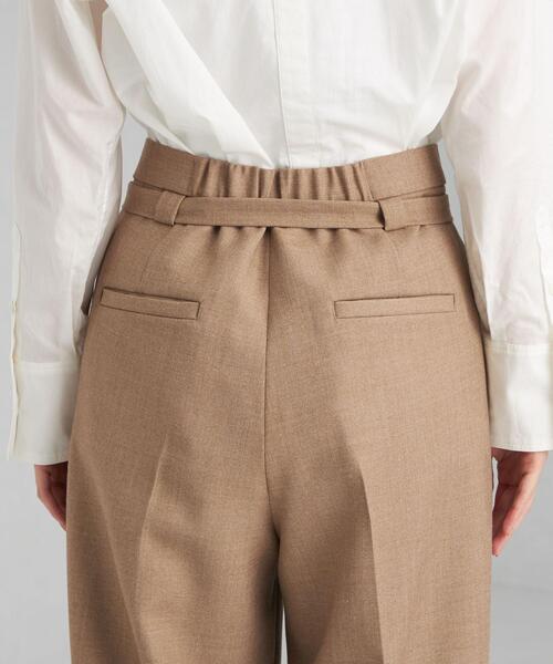 green label relaxing（グリーンレーベルリラクシング）の「TW ツイル ハイウエスト タック パンツ（その他パンツ・レディース・ダークグレー/イエロー/ベージュ・38/36）」の9枚目の写真