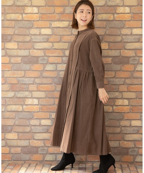 PREFERIR(プレフェリール)の「コーデュロイ ローウエスト ワンピース(ワンピース・レディース・チャコールグレー/ブラック/キャメル/ブラウン・SMALL/MEDIUM)」の19枚目の写真