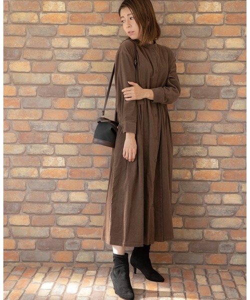 PREFERIR(プレフェリール)の「コーデュロイ ローウエスト ワンピース(ワンピース・レディース・チャコールグレー/ブラック/キャメル/ブラウン・SMALL/MEDIUM)」の18枚目の写真