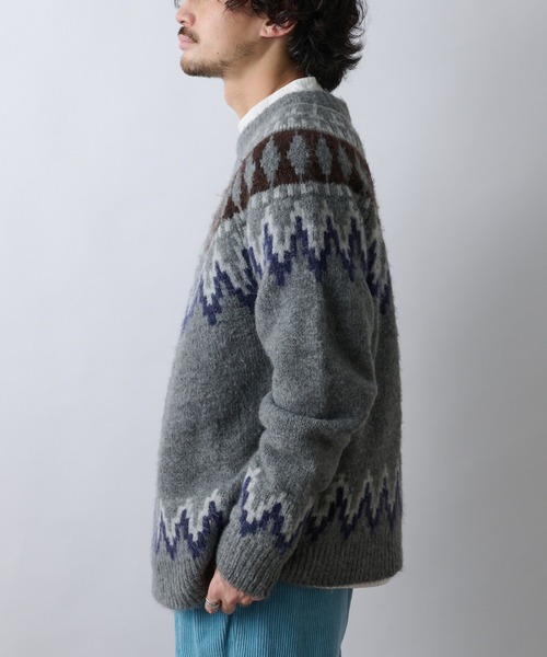 CIAOPANIC TYPY(チャオパニックティピー)の「OSOROノルディッククルーニットプルオーバ-(ニット/セーター・メンズ・ベージュ/グレー・SMALL/MEDIUM/LARGE)」の9枚目の写真